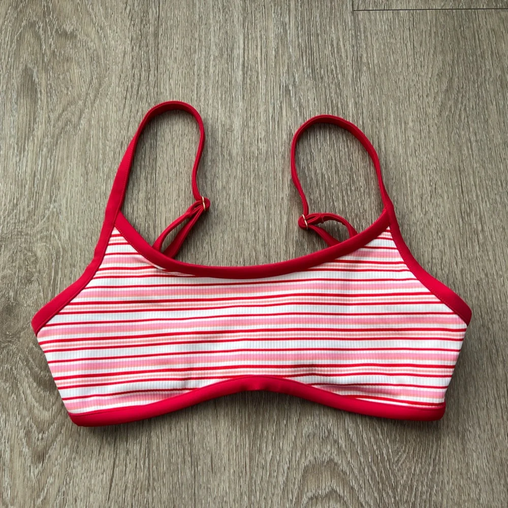 Frankies Bikinis x Victoria’s Secret PINK Eve Rib Bikini Top Red Pink XS